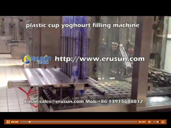 plastic cup yoghourt filling machine.flv