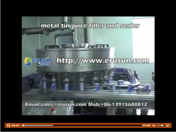 metal tin juice filler and sealer.flv